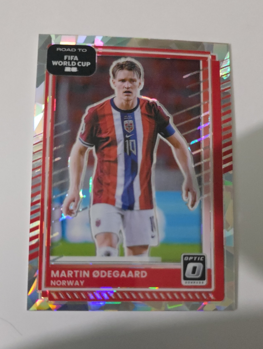Panini Martin Ødegaard Norway Red Blue Soccer Card